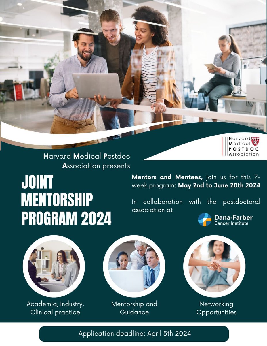 📣 Call for Mentors and Mentees: are you a researcher, industry professional, and/or clinician interested in mentoring #postdoctoral fellows? 
Or a fellow interested in career development? If so, please consider joining the second edition of our Joint Mentorship Program! 
👇