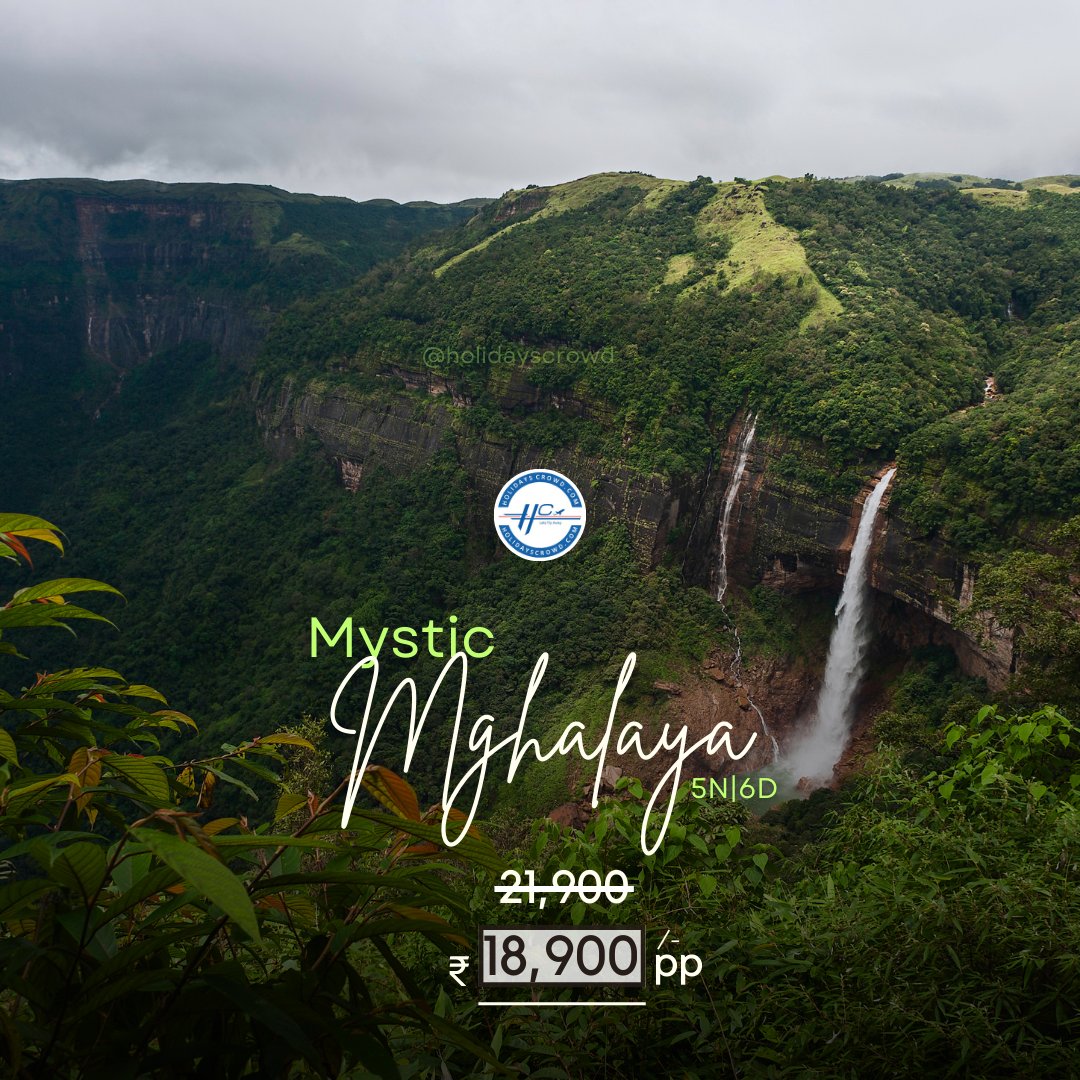 holidayscrowd's tweet photo. Embark on an unforgettable journey through the enchanting #landscapes of #Meghalaya with our 5 nights, 6 days #tour #package
.
.
📞+91 7428027199
📧 E-mail : care@holidayscrowd.com
.
.
#travelvlog #meghalayatourism #travelphotography #budgettravel #northeastindia #springsummer https://t.co/qWFCkc2PCq