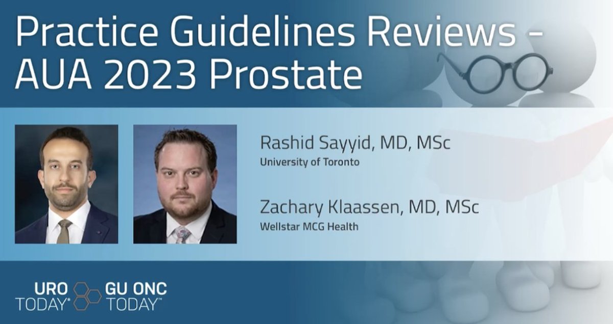 @AmerUrological guidelines provide a roadmap for assessing disease burden and personalizing systemic therapies in #mHSPC. @RKSayyid @UofT and @zklaassen_md @GACancerCenter discuss on UroToday > bit.ly/3vupApb