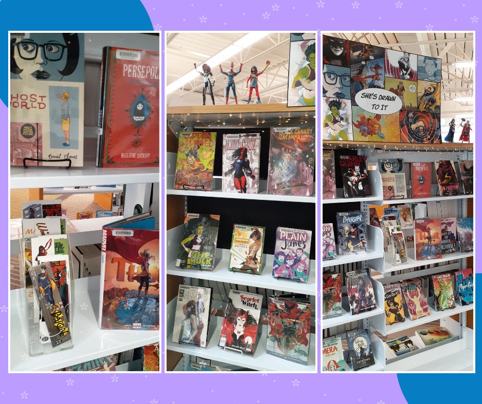 Discover amazing women who have made their mark in the comic industry at the Metropolitan Library's Women's History Month display. Pick up empowering reads. Celebrate remarkable women who made history!

#womenshistorymonth #comics #womenincomics #fulcolibray