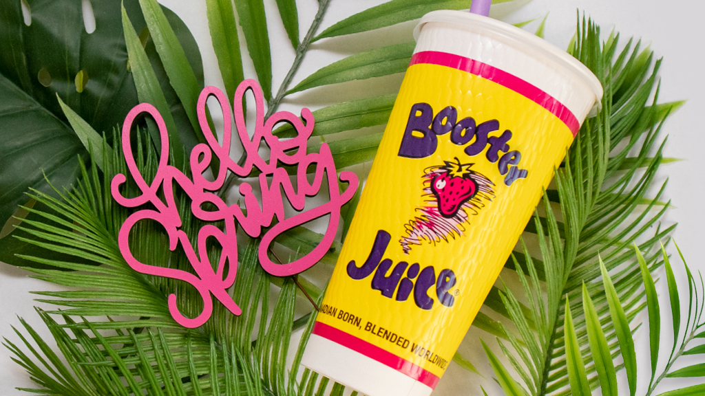 Booster Nation, spring has sprung! Sip, savor and enjoy the bloom.🥤🌷⁠ What's your spring must-have from our menu? Share your favorites below!⁠ #BoosterJuice #BoosterJuiceCanada #Springvibes #SpringTime #Smoothie #SpringIsHere