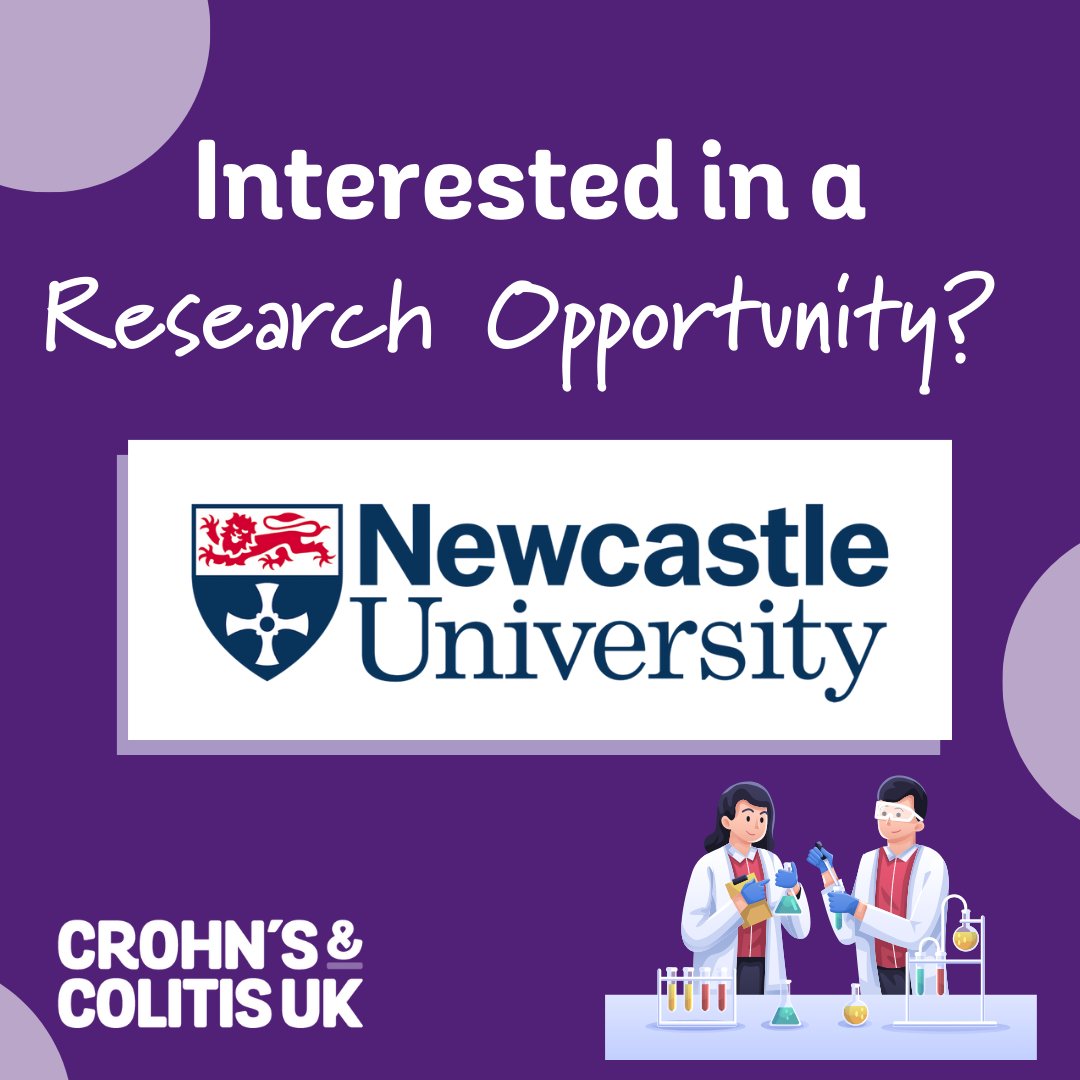 Researchers from Newcastle University @‌DrChrisLamb want your thoughts on what information and samples they could collect from people at the time of diagnosis. Find out how to take part in their focus group 👇 ow.ly/5N5j50QWx7i #Crohns #Colitis #ResearchOpportunity