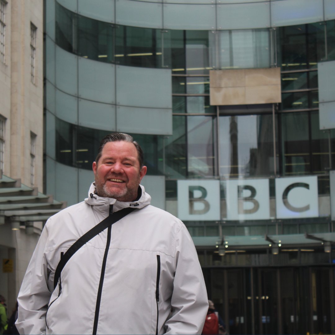 Can you guess what we were working on with our trustee @mizogArt at the BBC last week? All will be revealed soon…