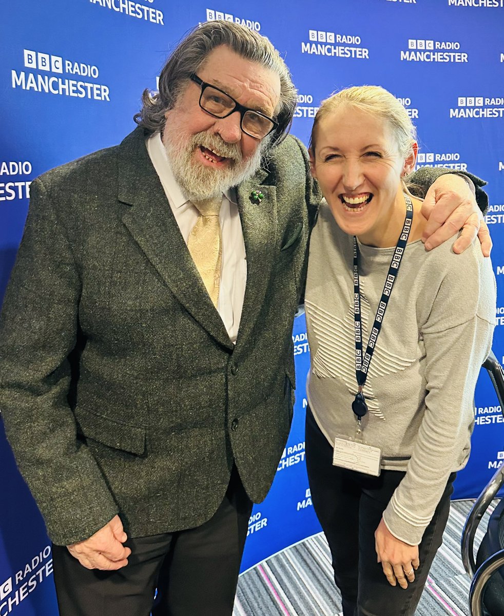 He made me laugh as they took the photo 😆 What a lovely man! Ricky Tomlinson is back on TV tonight with Sue Johnston “Ricky, Sue and a Trip or Two!” On @More4Tweets Hear our chat @BBCRadioManc