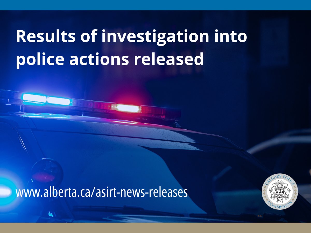 The @ASIRT_AB completed their investigation into a Feb. 29, 2024, incident where a @CalgaryPolice officer shot a man carrying a firearm in the leg. The investigation, aided by body-worn cameras, found the officer acted lawfully. Full report: open.alberta.ca/publications/d… #yyc #police