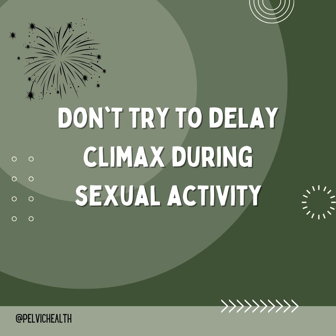 Don’t delay ejaculation! Edging can definitely be a source of pelvic pain 💦 🙌  <a href="/SexMedLA/">Joshua R Gonzalez MD</a>