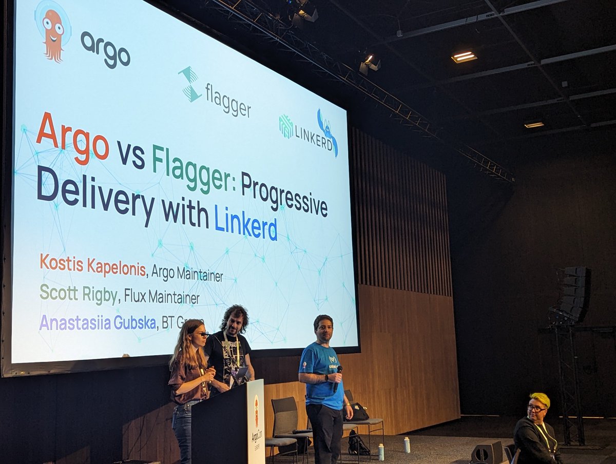 Panel: Argo Vs Flagger: Progressive Delivery with Linkerd - Scott Rigby, Buoyant; Anastasiia Gubska, BT Group & Kostis Kapelonis, Codefresh
