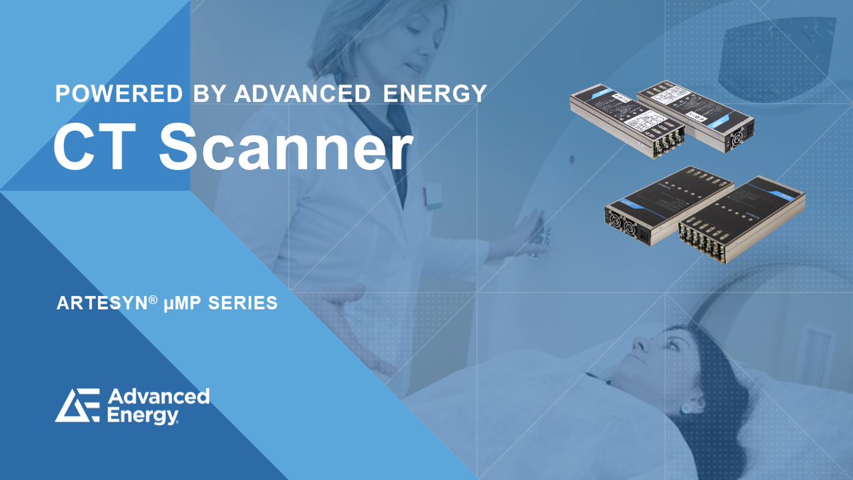 AdvEnergy's tweet photo. #PoweredByAE: The Artesyn® uMP multi-output configurable #powersupply was selected by a world-renowned #medicalequipment provider for their next generation CT scanner. Learn more https://t.co/ME1JKMTUB1. https://t.co/yR4JO8utQ0
