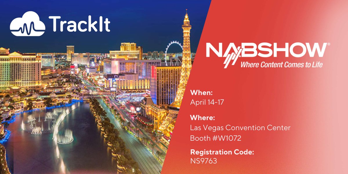 The TrackIt team is heading to #NABShow2024! 🎬📽️ Book a meeting with our team at lnkd.in/dYfHqce8 and lets work to revolutionize your workflows. 💻🚀

Use code NS9763 for complimentary Exhibits Pass access

#apnproud #cloudcomputing #aws #awspartners #lasvegas #nabshow