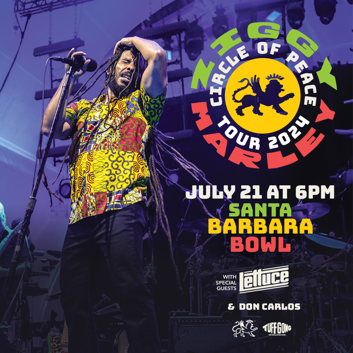 📣 Ziggy Marley 'Circle of Peace Tour' is coming to @sbbowl on 7/21! Special guests: Lettuce & DonCarlos 🎟️ Tix on sale: 3/22 @ 10am 🎟️ Buy at Bowl Box Office or sbbowl.com 🎶 Bowl news & info: sbbowl.com #ZiggyMarley #SBBowl #SBBowlSeason2024