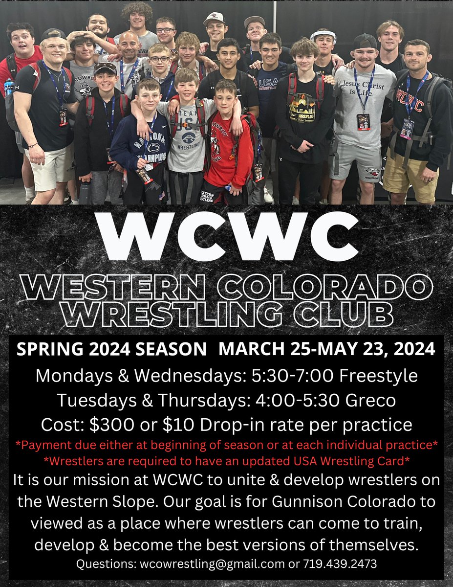 The WCWC Spring Season kicks off on Monday! Hope to see you there!