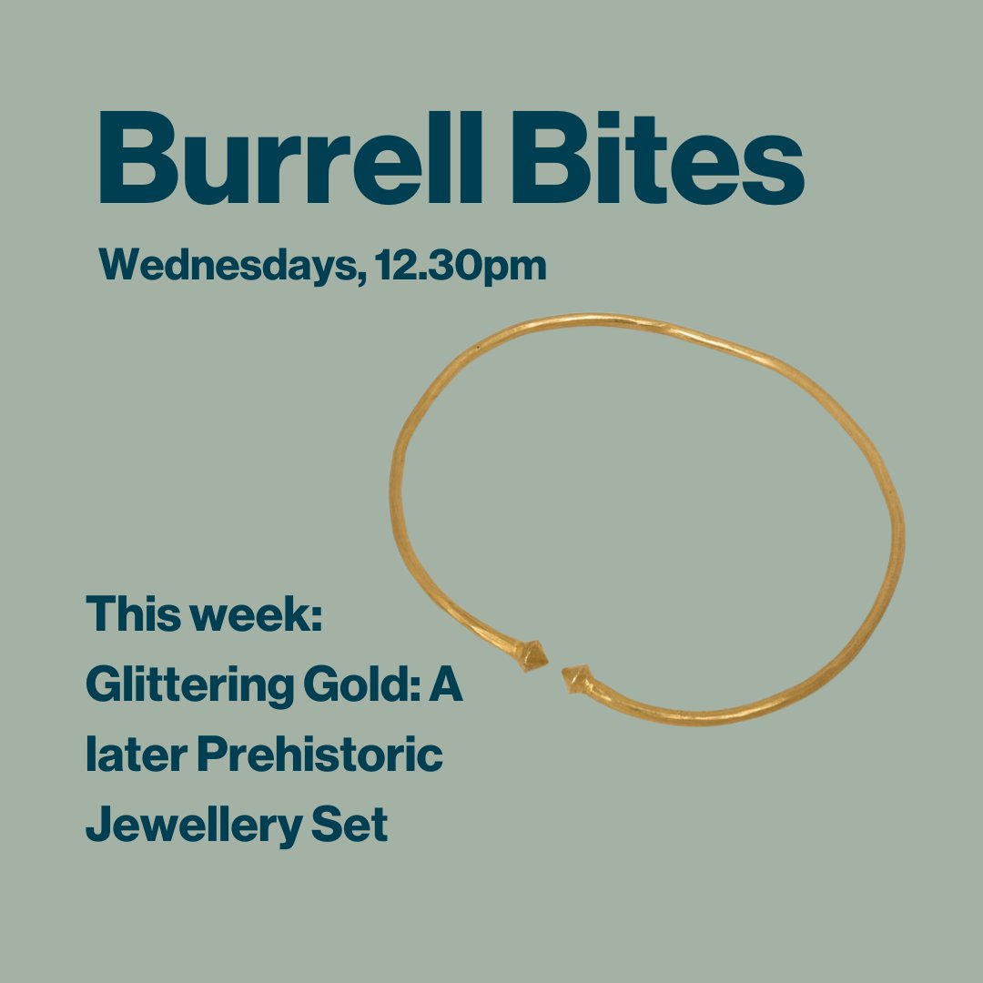 Want to learn more about our objects? Come to our weekly Burrell Bite - a free, short object talk by a volunteer or staff member. This week we will discuss prehistoric jewellery. Meet at the reception desk at 12:30pm on Wednesday