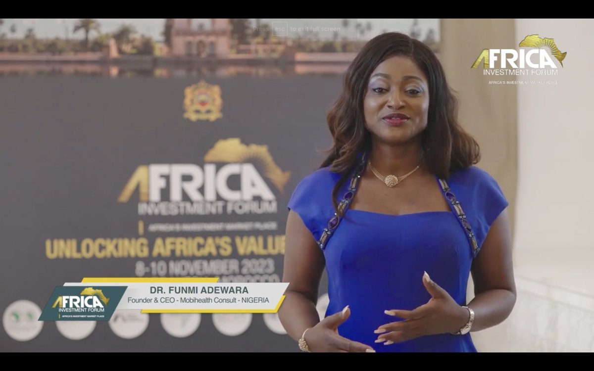 CEO and founder of @MyMobihealth, @funmi_adewara, describes how @AIFMarketPlace is helping hers and other women-owned businesses access credit, technical support, networks and visibility to investors. Watch her interview: bit.ly/48ihqOm #AfricaInvestmentForum #AIF2024