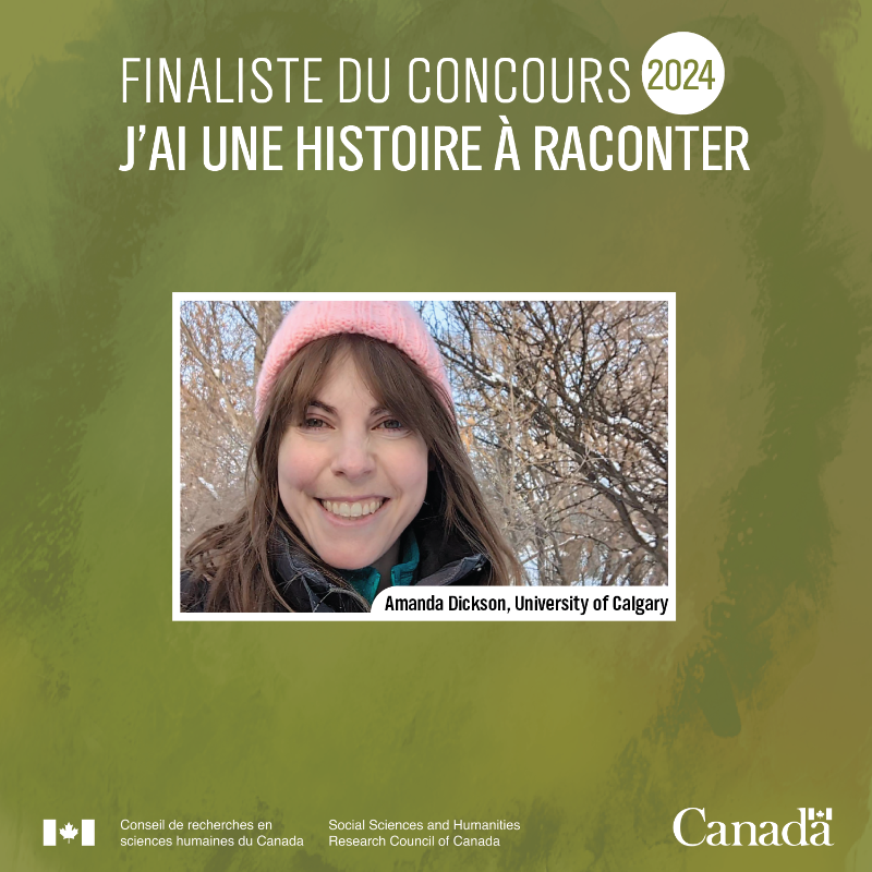 CRSH_SSHRC's tweet photo. ⭐Applaudissons les prochains finalistes du concours J’ai une histoire à raconter! #RécitCRSH

Allison Balabuch @uvic @AllisonBalabuch
Danielle Cruise @uOttawa
Amanda Dickson @UCalgary @traveloutdoorsy
Maxime Fecteau @UQAM

Découvrez leurs histoires : https://t.co/08gwlDt9SF