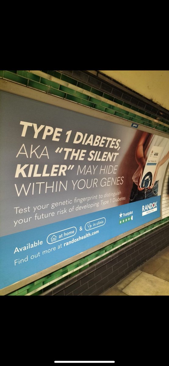 Seen at Warren Street Tube station today. The wording of this advert is beyond offensive IMO. Perhaps highlighting the symptoms, possible genetic links and offering screening would be more helpful than scaring people. @RandoxHealth explain yourselves