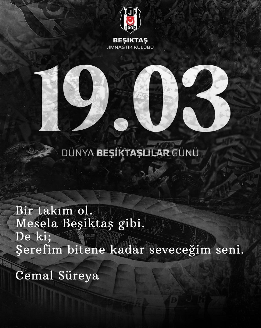 Bir takım ol. 
Mesela Beşiktaş gibi. 
De ki; 
Şerefim bitene kadar seveceğim seni.

Cemal Süreya

#Beşiktaş #1903 #CemalSüreya #Şiir #ŞiirSokakta