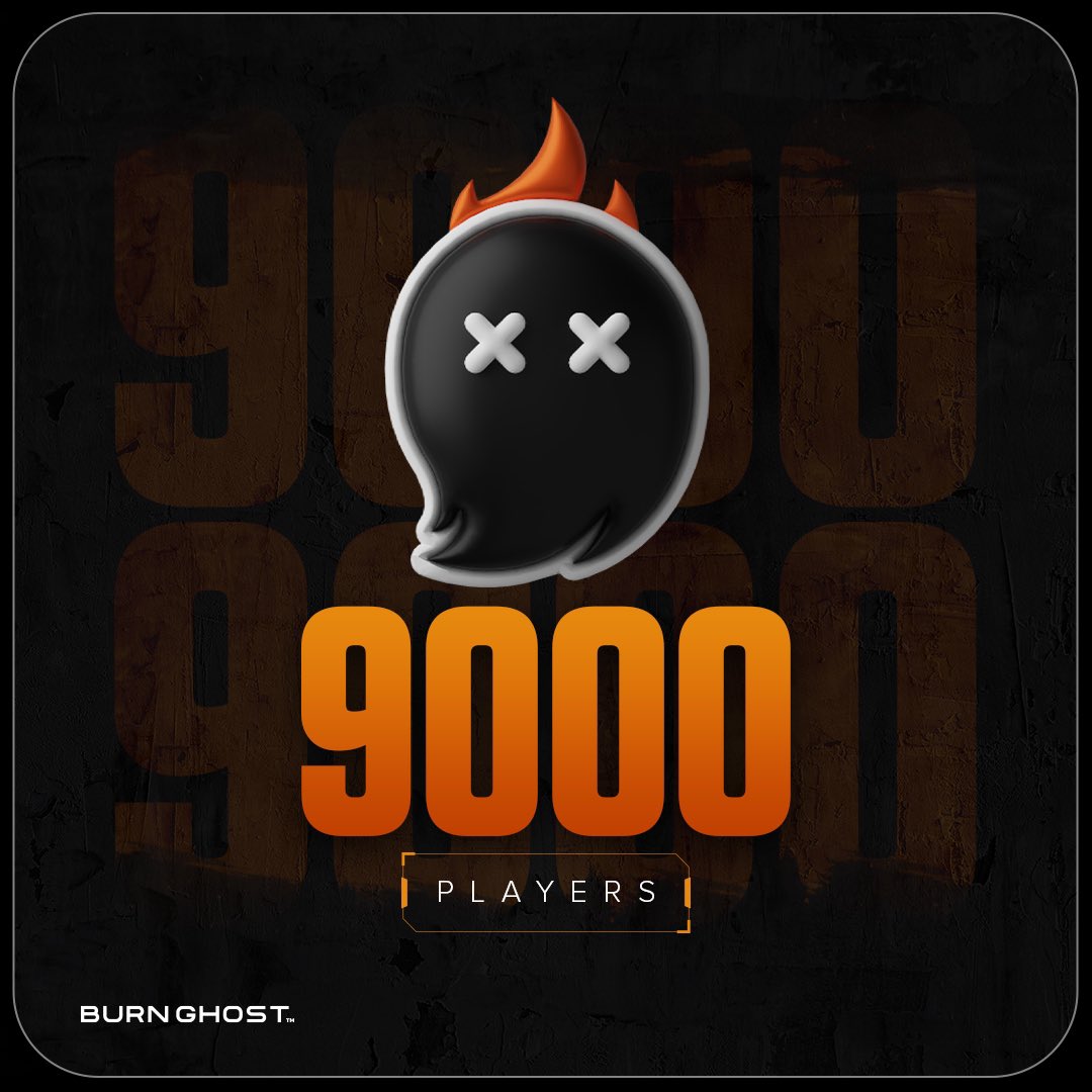 🔥9000 players🔥

We levelled up, Burn Ghosters👻🎉