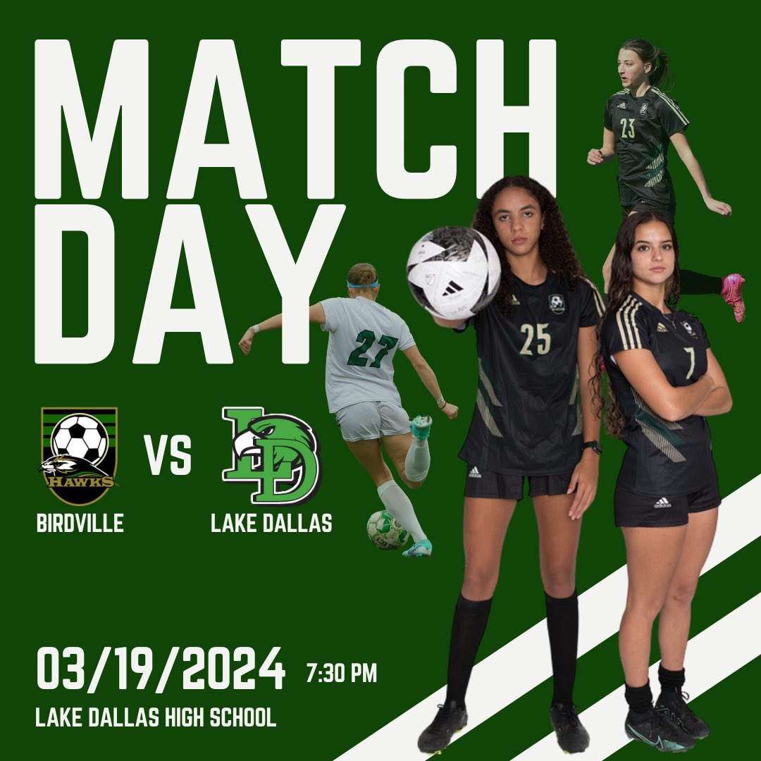 Birdville_LHS's tweet photo. ‼️ MATCH DAY ‼️ 

#GoHawks #PlayForTheShield #WhyNotUs 

@BirdvilleISD @Birdville_High @HawkNationGirls @Gosset41 @LethalSoccer @DFW_Girls_HS_VS https://t.co/uPf7wDgBK7