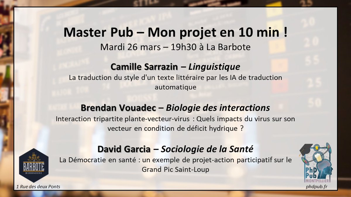 PhD Pub Montpellier tweet media