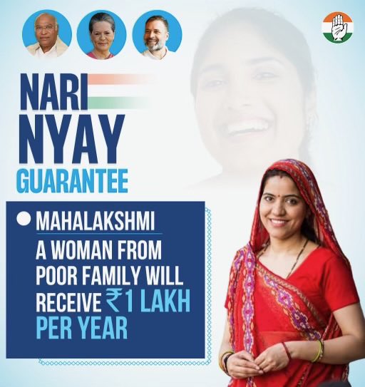 OfficeOfDVS's tweet photo. Congress Party, a true advocate of Women's Justice. Our promise for #NaariNyay guarantees
🔹𝑴𝒂𝒉𝒂𝒍𝒂𝒌𝒔𝒉𝒎𝒊
🔹𝑨𝒂𝒅𝒉𝒊 𝑨𝒂𝒃𝒂𝒂𝒅𝒊,𝑷𝒐𝒐𝒓𝒂 𝑯𝒂𝒒
🔹𝑺𝒉𝒂𝒌𝒕𝒊 𝑲𝒂 𝑺𝒂𝒎𝒎𝒂𝒏
🔹𝑨𝒅𝒉𝒊𝒌𝒂𝒓 𝑴𝒂𝒊𝒕𝒓𝒊
🔹𝑺𝒂𝒗𝒊𝒕𝒓𝒊 𝑩𝒂𝒊 𝑷𝒉𝒖𝒍𝒆 𝑯𝒐𝒔𝒕𝒆𝒍𝒔 https://t.co/cKBEQ0osP5