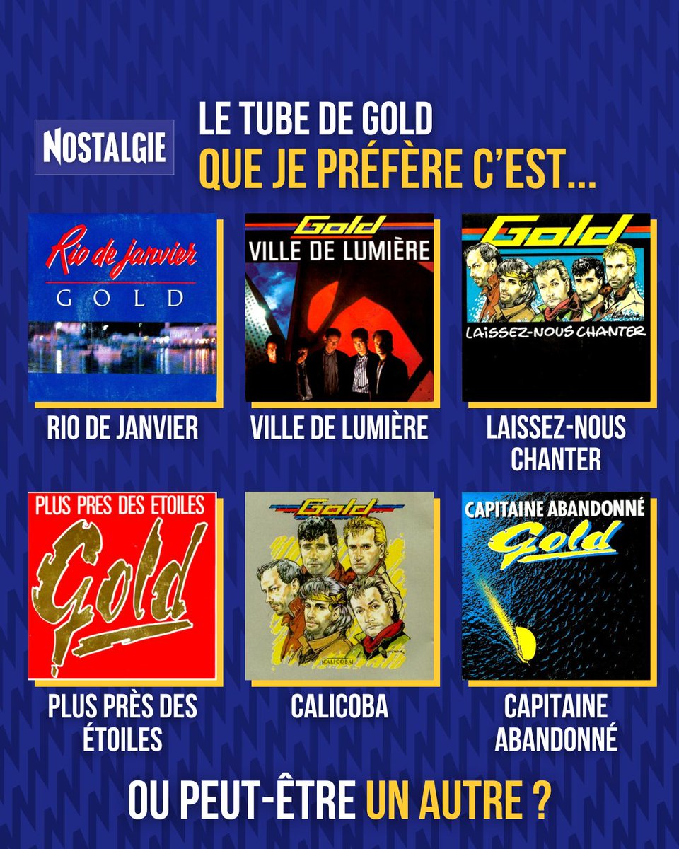 Quel est VOTRE titre préféré du groupe Gold ? 👀 Écoutez les musiques de vos artistes préférés sur l’appli Nostalgie ! ✨