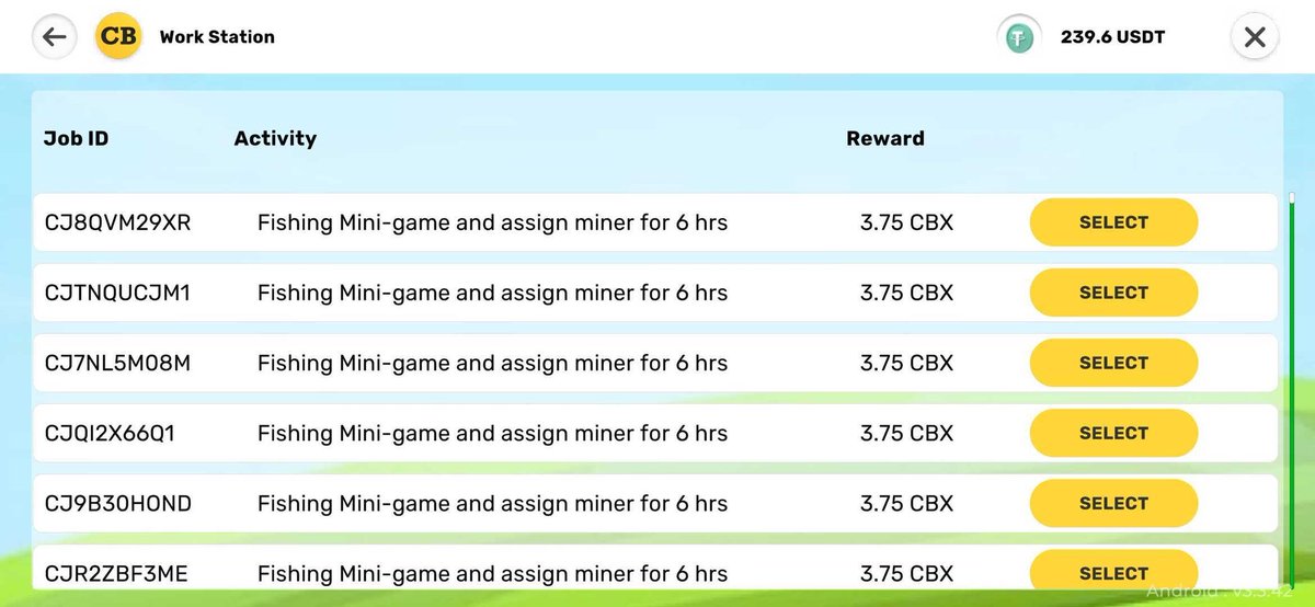 Hey Farmers,

Tons of exciting jobs are waiting for you, and here's the deal: play a quick 20-second mini-game, earn some CBX, then come back in 6 hours and do it all over again! It's that simple, folks! 😎

Head over to the job station, start accepting jobs, and let's make our