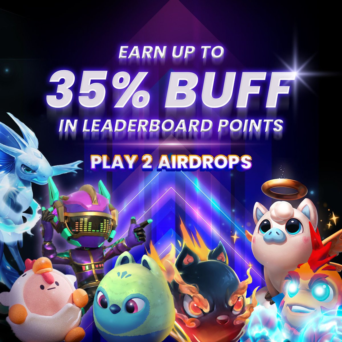 🎮 𝗗𝗶𝗱 𝗬𝗼𝘂 𝗞𝗻𝗼𝘄? ✨

That there will be a CRAZY 𝟱% 𝗽𝗼𝗶𝗻𝘁 𝗯𝗼𝗼𝘀𝘁 with your favorite buddy rare skin? Not only that — there's an even better secret sauce! 🤫

Mix 'n match all your equips to earn up to 𝟯𝟱% 𝗯𝘂𝗳𝗳 in Season 1: Play 2 Airdrops leaderboard