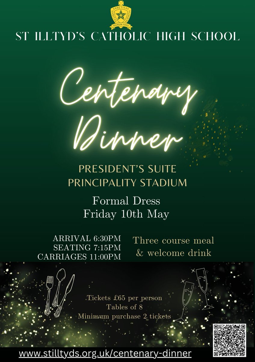 Centenary Dinner 10th May 2024: The post Centenary Dinner 10th May 2024 appeared first on St. Illtyd’s Catholic High School. dlvr.it/T4JQTl