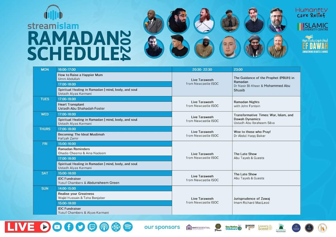islam_diversity's tweet image. Check out our schedule for this week’s live shows! 📅 

Don’t miss out on the exciting lineup of our weekly shows. Stay tuned for engaging discussions, enlightening talks, and more ⭐

Exclusively on IDC &amp;amp; @Stream_Islam Platforms. 📺

supportIDC.com

#Ramadan #SupportIDC