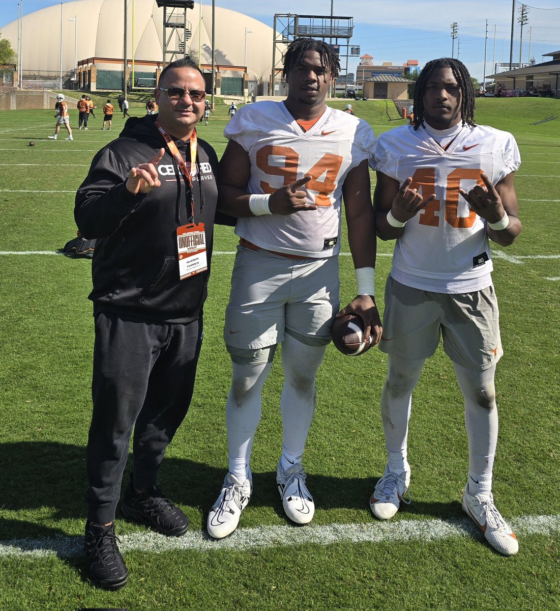 Ruben Torres lll (@rtorres_lll) on Twitter photo Great seeing <a href="/DerionGullette/">Derion Gullette</a> <a href="/JarayBledsoe/">Jaray Bledsoe 🌟👑</a> today at <a href="/TexasLonghorns/">Texas Longhorns</a> spring practice! Seeing my guy <a href="/ChrisGilbert_1/">Chris Gilbert</a> Thank you <a href="/Coach_Fenner6/">Jahmal Fenner Sr.</a> for all you do Great seeing <a href="/DerionGullette/">Derion Gullette</a> <a href="/JarayBledsoe/">Jaray Bledsoe 🌟👑</a> today at <a href="/TexasLonghorns/">Texas Longhorns</a> spring practice! Seeing my guy <a href="/ChrisGilbert_1/">Chris Gilbert</a> Thank you <a href="/Coach_Fenner6/">Jahmal Fenner Sr.</a> for all you do