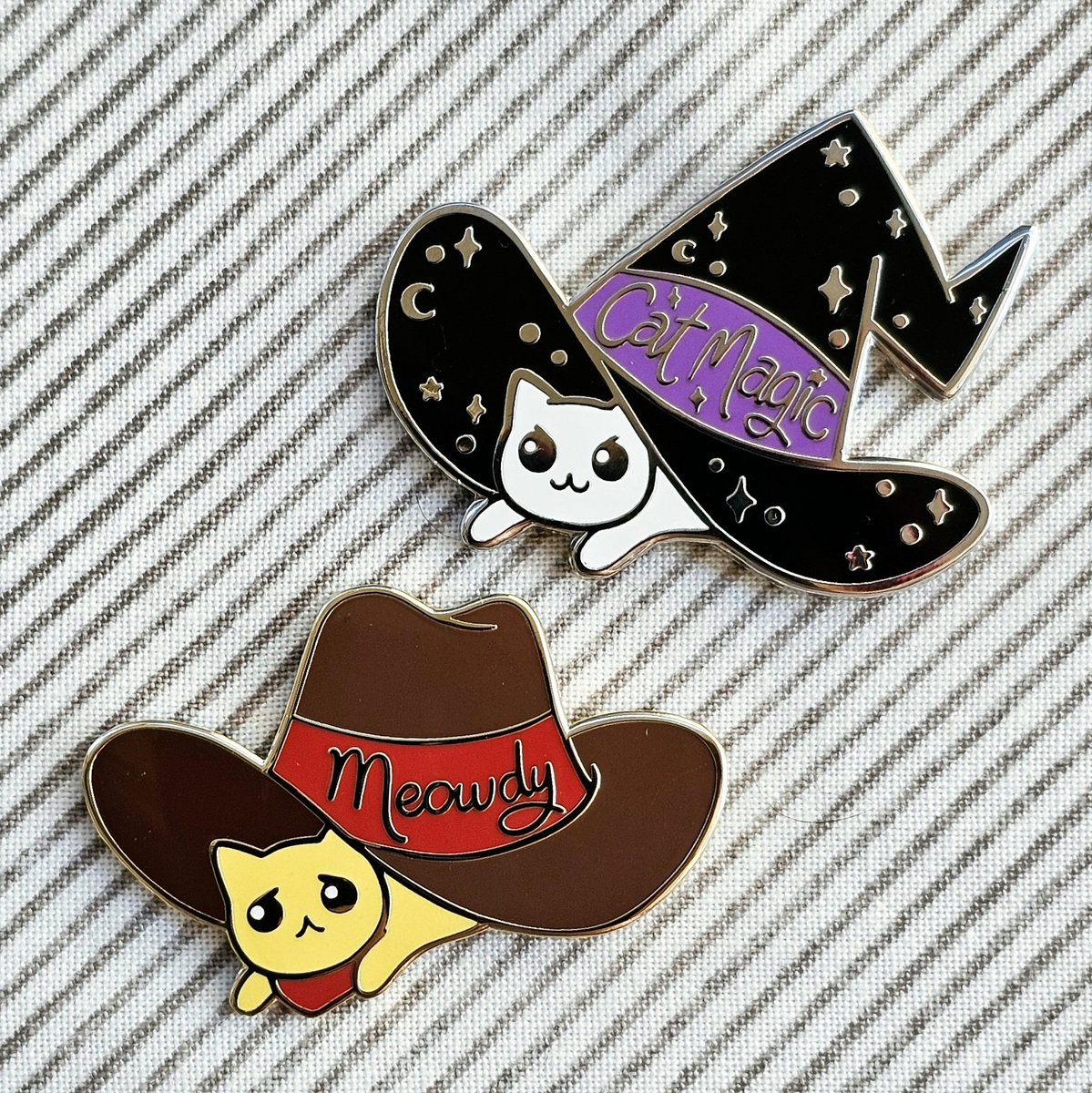 ✨BIG HAT FRIENDS✨ Enamel pins and stickers are all 10% off with the coupon code MEOWMEOW thecathive.com/discount/MEOWM… 🐈🐈‍⬛