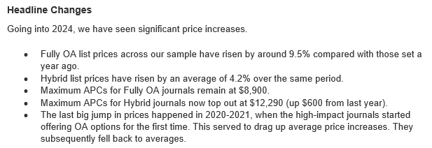 Very interesting insights from <a href="/DeltaThink/">Delta Think, Inc. @deltathink.bsky.social</a> on APC trends for #OpenAccess Publishing. This is important to pay attention to!