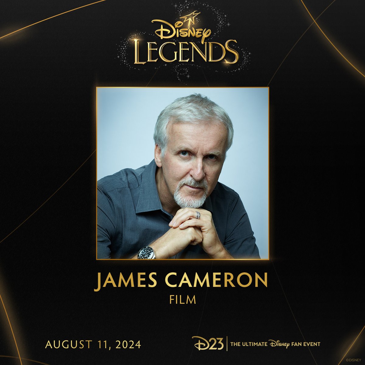 Congratulations to James Cameron, who will be honored as a Disney Legend on Sunday, August 11 at D23: The Ultimate Disney Fan Event. #D23