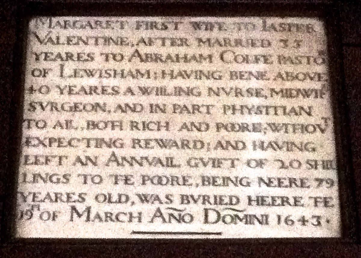 today (19th March) is the 381st anniversary of Margaret Colfe's burial – a 'nurse, midwife, surgeon, and...physician to all' this touching plaque to her memory inspired me to write my choral piece 'Margaret', published by @stainerandbell 🎶♥️ stainer.co.uk/shop/cn52/