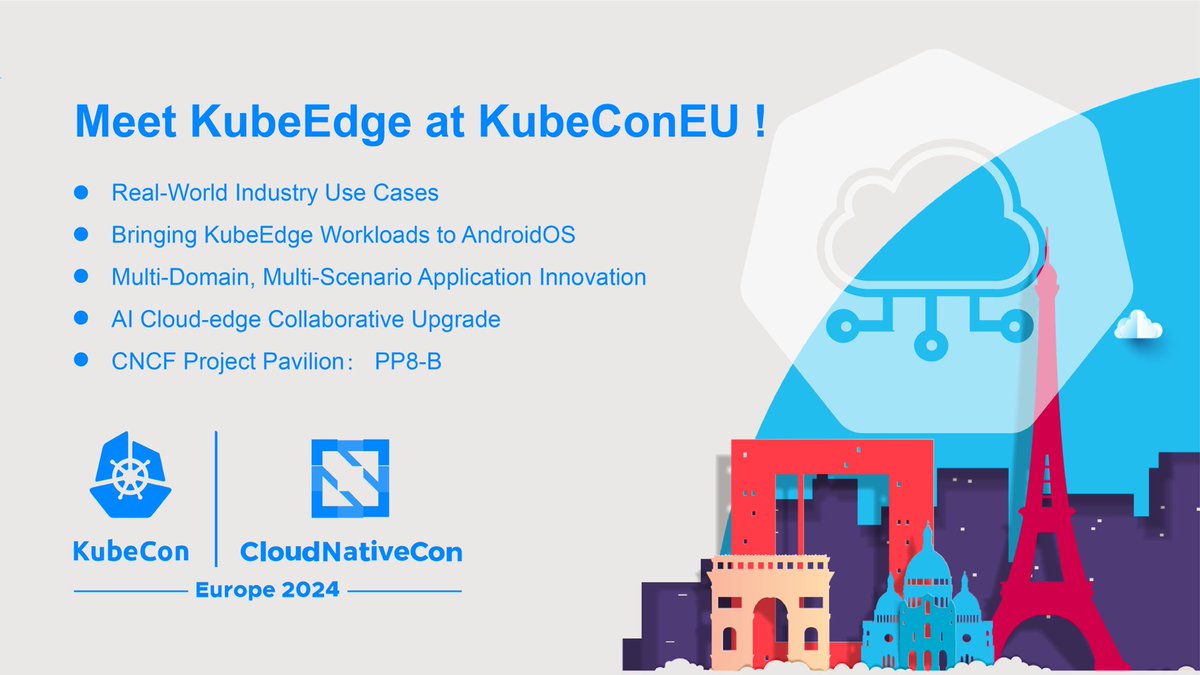 Here we are! With real-world industry use cases, abundant technical inspiration and full of enthusiasm!😃😃  <a href="/CloudNativeFdn/">CNCF</a> <a href="/linuxfoundation/">The Linux Foundation</a> Come and meet cloud native edge computing KubeEdge at #KubeCon + #CloudNativeCon Europe!kccnceu2024.sched.com/?searchstring=…