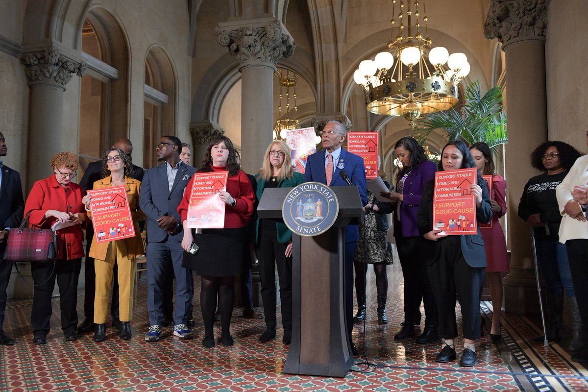 SenatorRJackson's tweet photo. Every New Yorker deserves a safe home. Protecting rent laws &amp; passing Good Cause Eviction protections isn't just policy—it's safeguarding our communities' fabric. 

It's time to act swiftly and decisively to secure this fundamental right for all. Let's get it done this session! https://t.co/tjIKpnJWHD