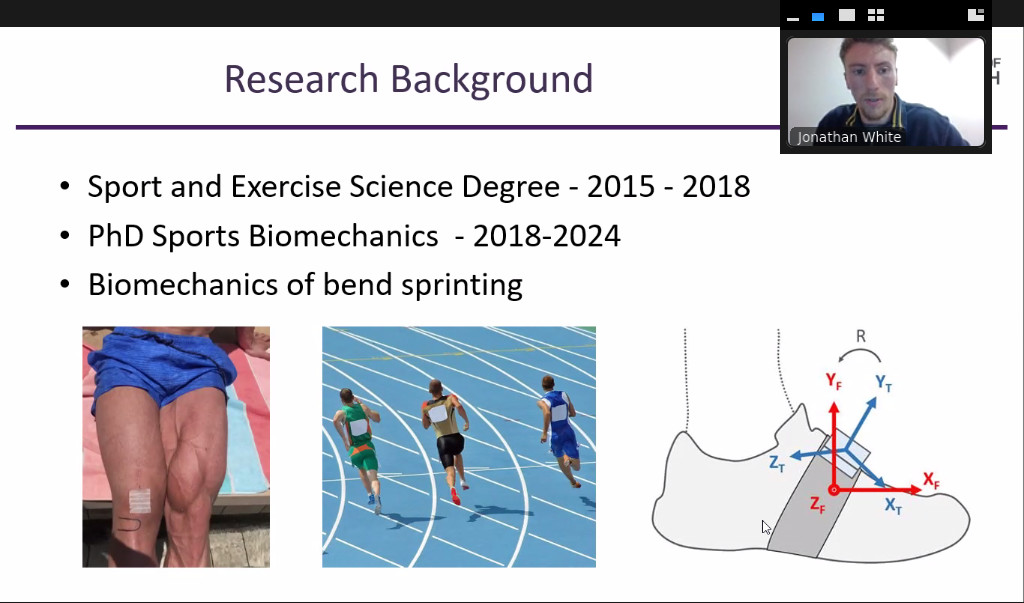 Enjoyed having Dr. Chris Mills, Dr. @EmmaNeupert, & @Jon_White2 join us virtually from @UoPSportScience yesterday. Two great talks on seat design for F1 drivers & the  effects of track bends/inclination on running biomechanics!

#ENGR3566