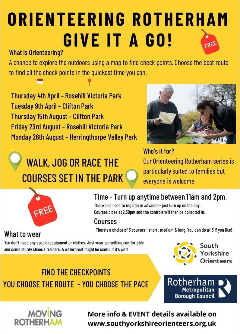 rotherhamgames's tweet image. Calling all schools, families and communities in the borough - see below a fantastic opportunity to get involved in the Orienteering taster sessions - big thank you to Pauline at @SYOrienteers for helping to develop the sport in Rotherham #SportForAll #FamilyFun