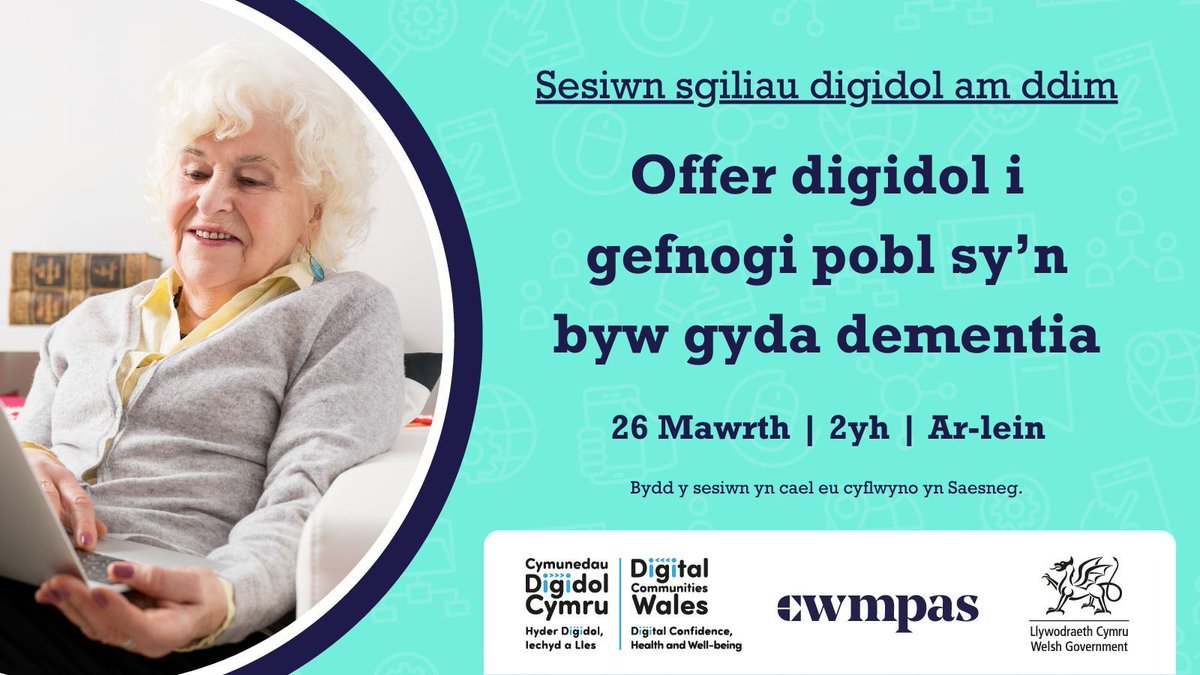 🔮 Dydd Mawrth nesaf (26 Mawrth) | 2yh Offer digidol i gefnogi pobl sy’n byw gyda dementia gyda @effroproject (SAES) 🪴 Offer digidol ar gyfer lles 🪴 Atgofion, amlsynhwyraidd 🪴 Cadw'n gysylltiedig ac yn annibynnol 🎟️: buff.ly/49WxDux