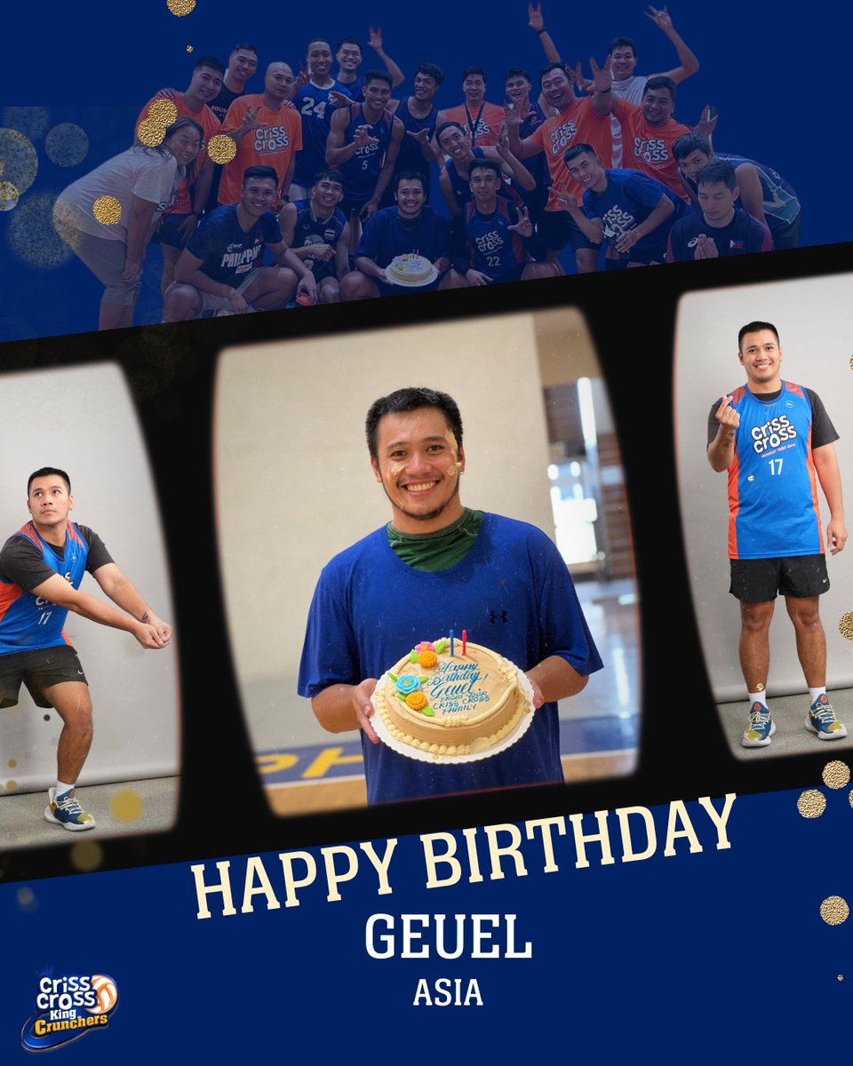 Happy birthday to our team’s jewel! 🤩💎 

Your Criss Cross King Crunchers family wishes you more happiness and power! 
😊🧡💙 #GeuelAsia #CrissCross #KingCrunchers #RebiscoVolleyball