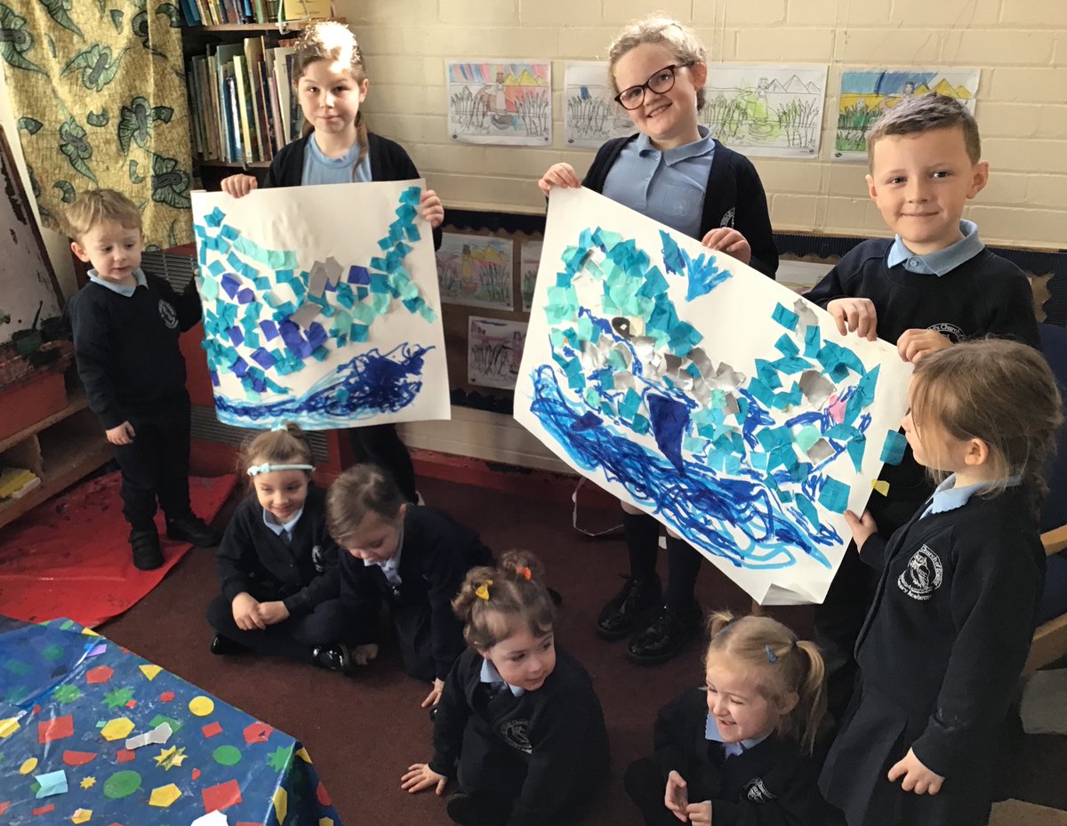 St_Wilfrids_CE's tweet photo. Our Christian Ethos Team have been working with our children from Nursery, creating art work for the bible story ‘Jonah and the whale’. The story teaches us all about ‘forgiveness’. #AgentsofJesus #AgentsofForgiveness @LT_Trust @BDBofE https://t.co/sCj3TUywF0