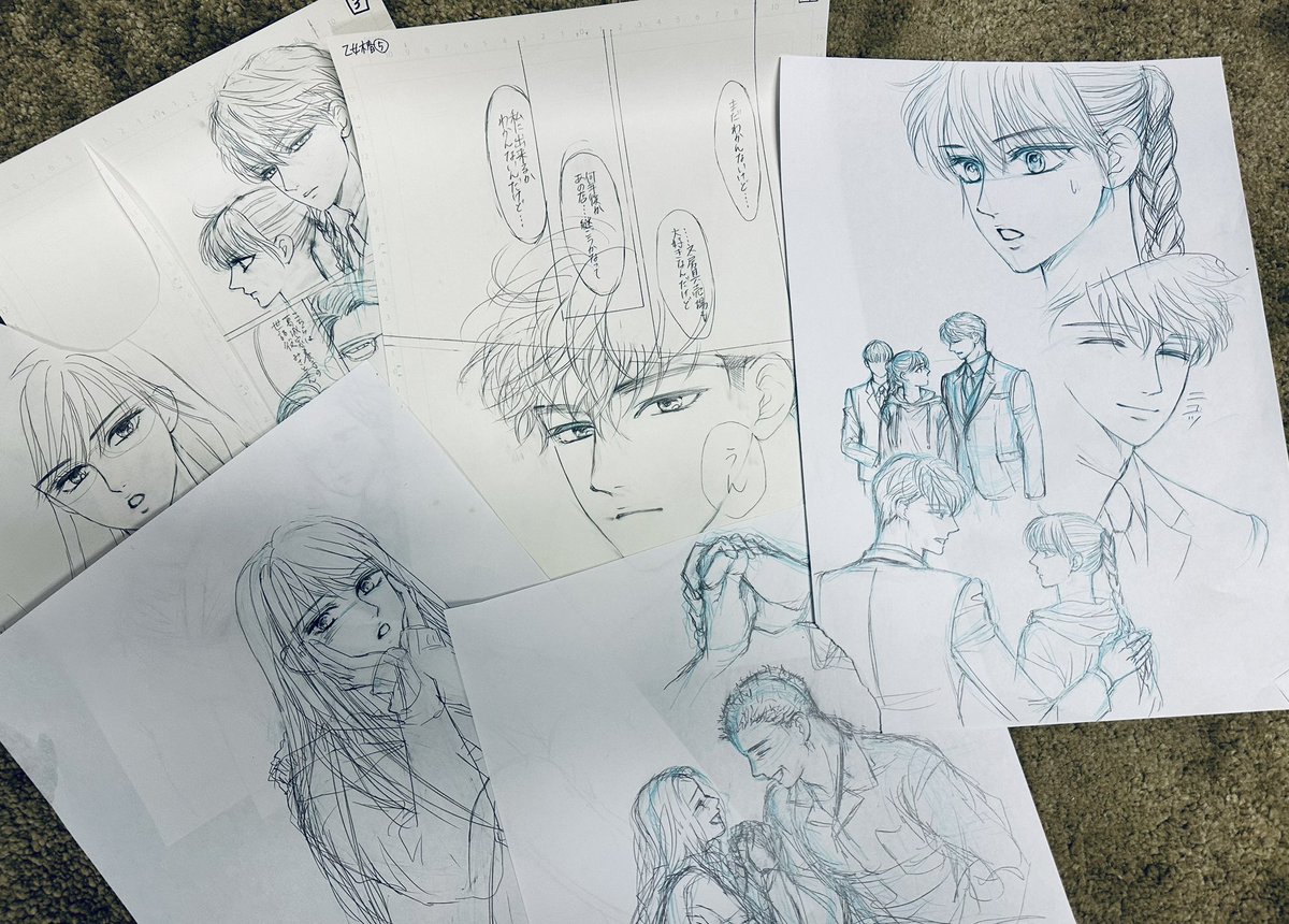 片付け中出てきた下絵たち
#乙女椿は笑わない 