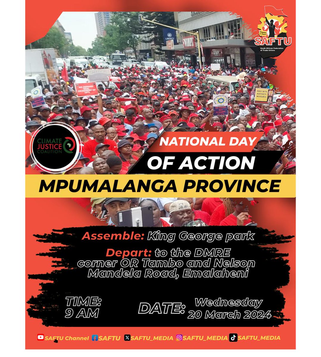 📢Get ready Mpumalanga | 9am GMT+2 TOMORROW🚨communities in South Africa, March for #PeoplesPower March for clean, affordable electricity for all March for Climate Action March for a just renewable energy transition March for a People's Energy Plan March to leave no one behind!