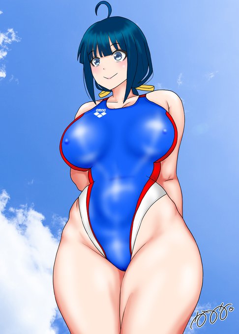 競泳水着のなし子ちゃんじゃ～! 