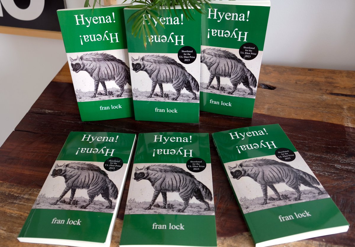 Hyena! by FranLock, shortlisted for the 2023 T.S. Eliot prize now on its fourth print run. Grab a copy here
thepoetrybuspress.onlineweb.shop