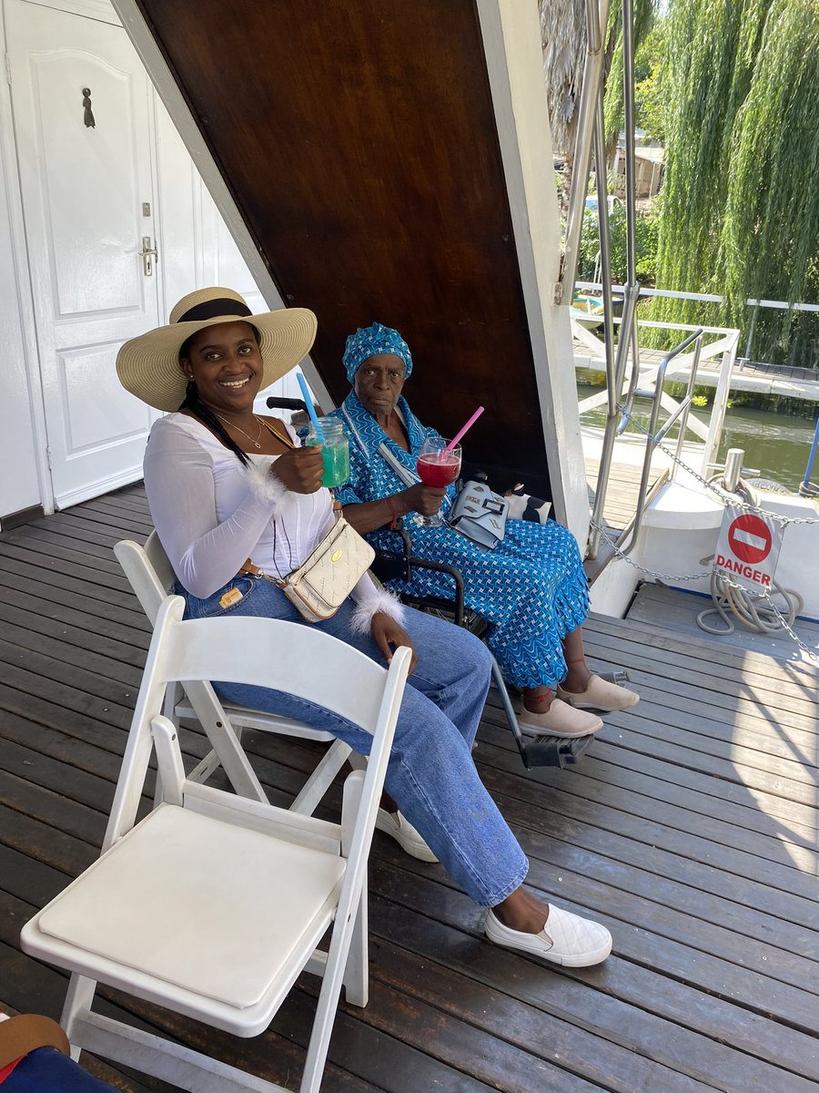 My grandmother had a stroke attack last year September, after all the difficulties and struggle today on Saturday she woke up better than any other day and decided to take her out to celebrate the recovery and my wins🥹I love this woman🥹❤️

#KateGate #bbtvi #Grandma #bloodbath