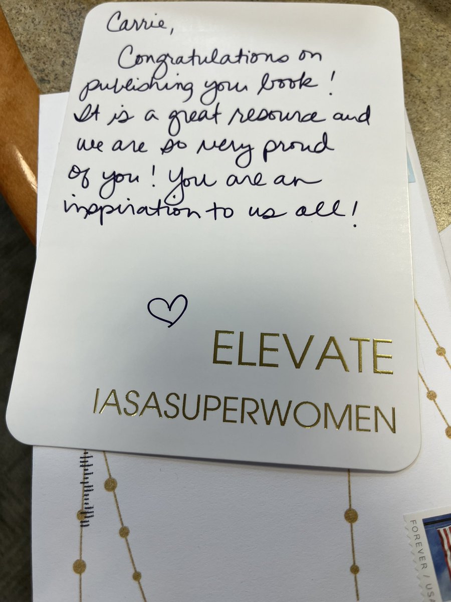 Opening the mail to find this from the Elevate cohort made my day! 💕They are an incredible group of dynamic leaders with diverse backgrounds who have unified to celebrate fellow female superintendents. #IASASuperwomen