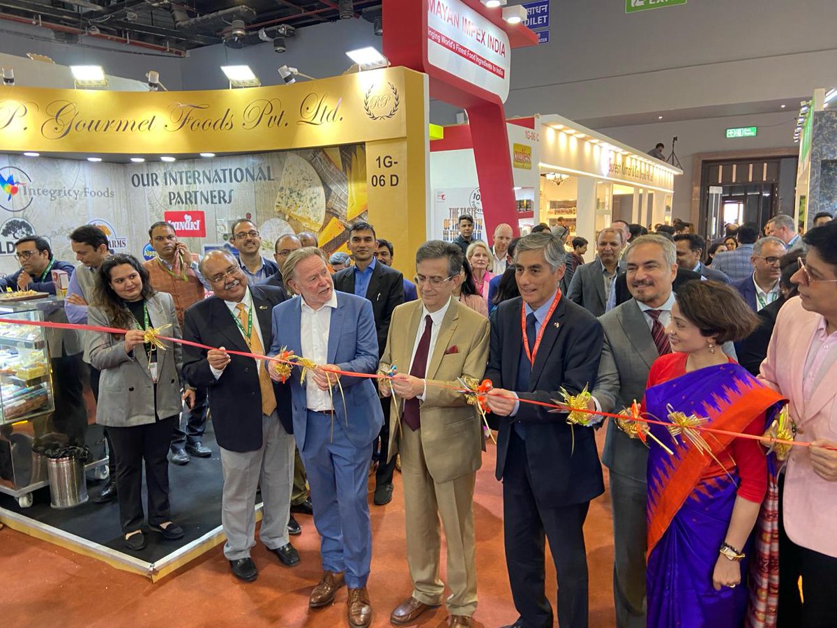 IFCCI1's tweet photo. @IFCCI &amp; @businessfrance organized the French Pavilion at AAHAR 2024 in New Delhi. Inaugurated by H.E. Mr. Thierry MATHOU, Ambassador of France to India, the pavilion aimed to bring greater visibility to French companies and increase their business prospects. 
#ifcci https://t.co/Zkni0V45nW
