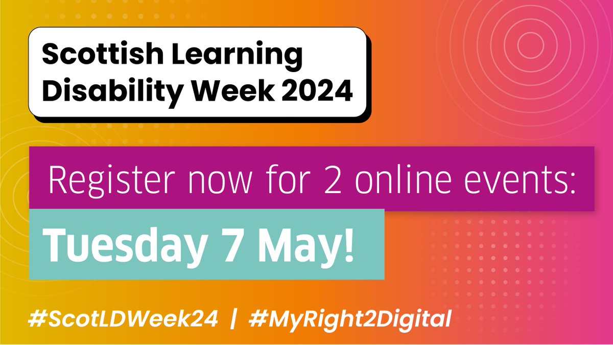 #ScotLDWeek24 register now for the 2 online events being held on Tuesday 7 May! Event 4 Avoid Scams with @leadscot_tweet Event 5 Digital Front Door from the Digital TEC Team at @scotgov Sign up here: bit.ly/SLDWevents