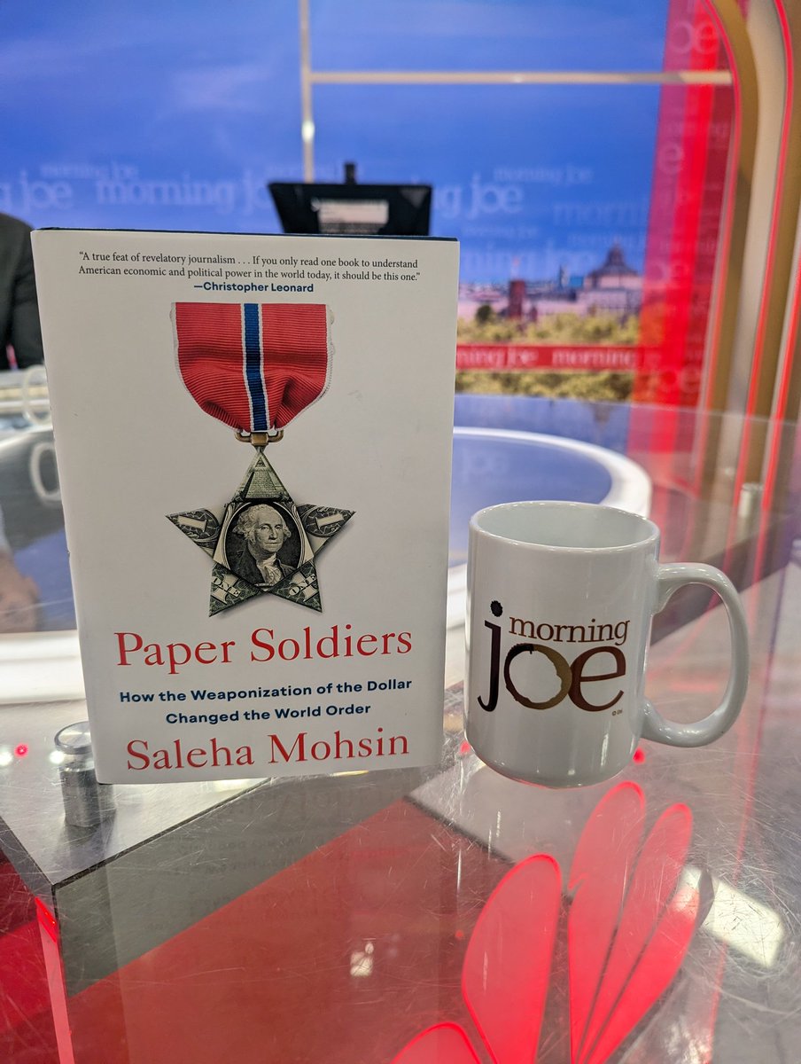 Talked about Paper Soldiers on @Morning_Joe @JoeNBC said he 'can't wait to read this book!' We talked about the dollar, democracy.... And Biden's love for ice cream. Book is out today!